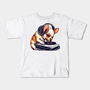 Music cute dog | Black, orange, and yellow Kids T-Shirt